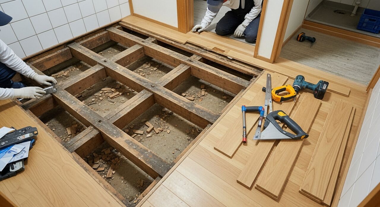 CASE03 脱衣所の床下補修